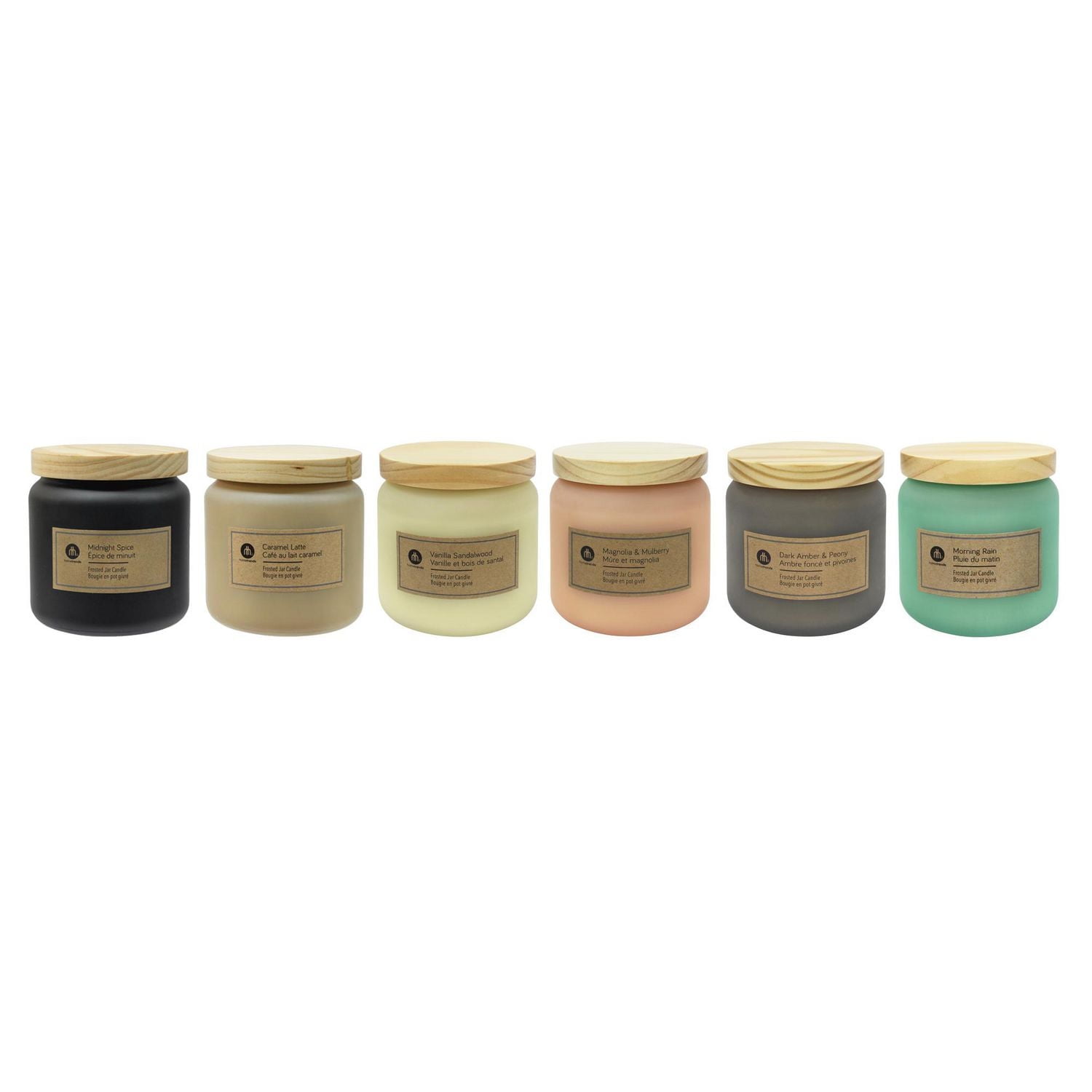 Hometrends 14oz Magnolia & Mulberry Scented Frosted Jar Candle, 14oz fragranced candle