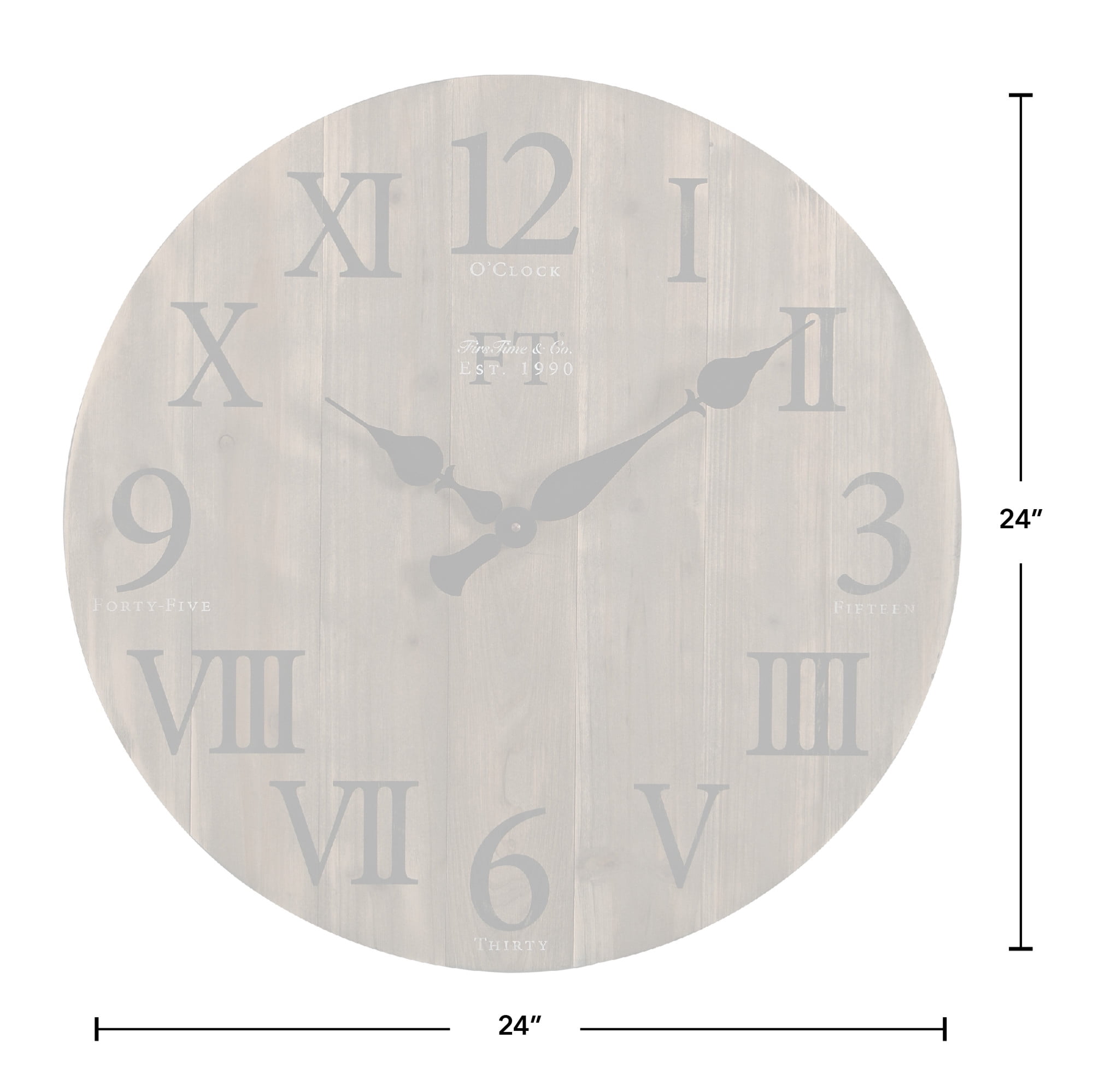FirsTime & Co. Brown Rustic Barn Wood Wall Clock, Rustic, Analog, 24 x 2 x 24 in