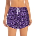 thumbnail image 2 of Salouo Purple Leopard Print Women's 2 in 1 Running Shorts Double-Layer Shorts Athletic Workout Gym Yoga Shorts Running Shorts for Women-XX-Large, 2 of 7