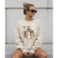 thumbnail image 3 of Ink-Printed Image Not Actual Fabric Camo Coquette Bow Baseball Sweatshirt for Women & Youth Sand Sweatshirt Adult Medium, 3 of 8