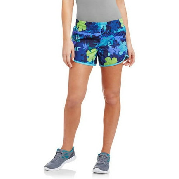Danskin Now Women's Active Dolphin Woven Running Short with Built in Liner