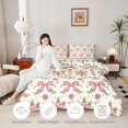 thumbnail image 4 of Manfei Cartoon Bow Wildflower Full Size Comforter Sets 3-Piece,Dreamy Princess Bedding Comforter Set,1 Comforter and 2 Pillowcases,Reversible, 4 of 6