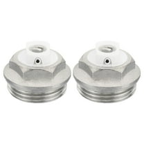 REGALWOVEN 1" BSP Male Thread Manual Radiator Air Vent Plug Valves, 2 Pack Nickel Plated Brass Plug