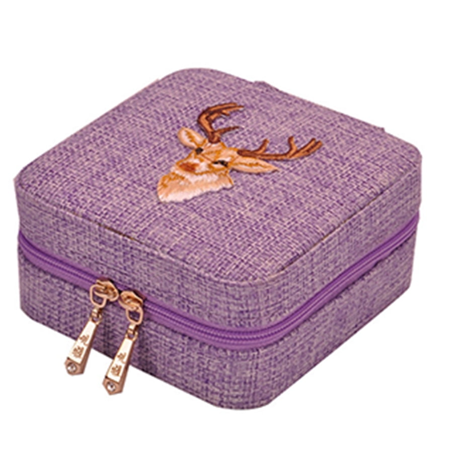 Gift Jewelry Box Storage Case Bracelet Earrings Necklace Ring Pendant Box Linen 