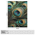 thumbnail image 4 of Nawypu Peacock Feather Blanket Lightweight Warm Sofa Bed Outdoor Flannel Throw Blankets in All Seasons Gifts, 4 of 6
