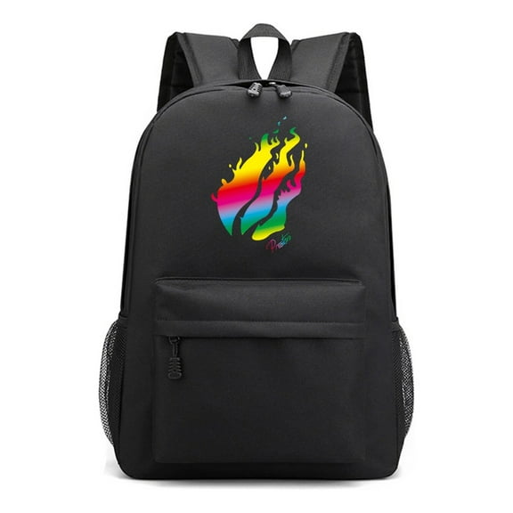 Preston Playz Cool Design Black Backpack for Students, Anime Gaming Travel Daypack, Lightweight School Laptop Bag with Ample Capacity