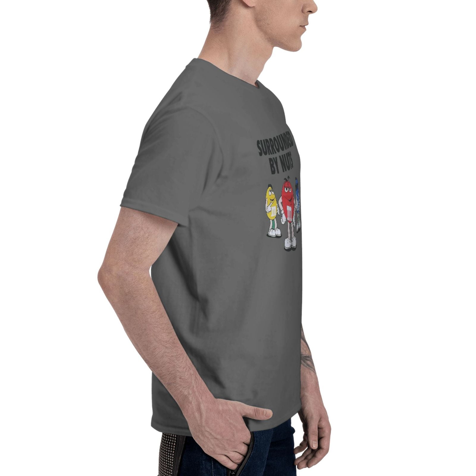 M&M's Surrounded By Nuts Graphic T-Shirt - Large Men's Basic Short 