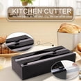 thumbnail image 3 of Cling Film and Foil Dispenser 4 IN 1 Black Kitchen Organizer with Cutter and Storage for Plastic Wrap and Aluminum Foil, 3 of 5
