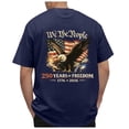 thumbnail image 5 of Ramiter Men's American 250Th Anniversary Print Casual T-Shirt America 250 Years USA 1776 2026 Shirt(Dark Blue,2XL), 5 of 6