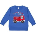 thumbnail image 2 of Inktastic Valentine Fire Truck with Cute Dalmatian and Hearts Toddler Sweatshirt, 2 of 4
