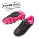 thumbnail image 4 of Zapatos de Fútbol Dream Pairs para Niños Grandes Talla 5 Negro y Rosa, 4 of 5