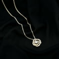 thumbnail image 3 of Rosec Jewels Lab Grown Diamond Flower Pendant Necklace with Chain - EF-VS Quality Certified, 14K Yellow Gold, 3 of 8