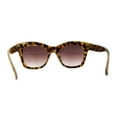 thumbnail image 4 of Womens Thick Horn Rim Hipster Boyfriend Sunglasses Yellow Tortoise Brown, 4 of 4