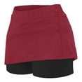 thumbnail image 6 of ZQUUVOU Girls Color Block Skort Faux 2 Piece A Line Tennis Skirts High Waist Loose Athletic Skirt Street Style Play Burgundy, 6 of 7