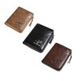 thumbnail image 2 of Women’s RFID Blocking Zipper Wallet, Kangaroo Wallets, PU Compact Short Bifold Purse Stylish Soft Simple Design RFID Protected Anti-Theft Credit Card Holder Zipper Wallet for Daily Travel 3Pcs, 2 of 5