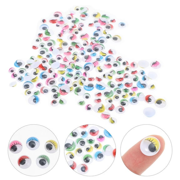 RENACLIPY Self-Adhesive Eyeball Stickers Assorted Color Plastic for DIY Crafts Easy to Use