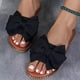 thumbnail image 5 of Zapatillas Abiertas Del Dedo Del Pie de las Mujeres de Moda Ropa Exterior Casual Versátil Color Sólido Arco Pie Plano, 5 of 7