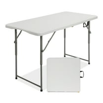 Ktaxon 4 Ft Plastic Event Party Folding Table, Portable Picnic Lifetable Study Desk, White