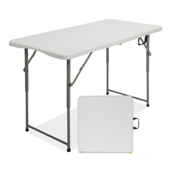 Ktaxon 4 Ft Plastic Event Party Folding Table, Portable Picnic Lifetable Study Desk, White