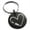 Black, variant on Stainless Steel Love Arrow Heart Engraved Small Medallion Circle Charm Keychain Keyring