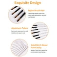 thumbnail image 4 of 12pcs Angular Brushes Paintbrush Set Nylon Hair Paint Brush Set for Acrylic Oil Watercolor Painting Artist Professional Painting Kits White, 4 of 7
