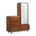 thumbnail image 3 of Mason Park Offset Chest with Storage Mirror - Umber Brown, 3 of 17