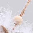 thumbnail image 4 of Piezas de corona de campana Ticfox con plumas artificiales blancas colgantes para árbol de Navidad, 4 of 10