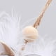 thumbnail image 4 of 3 piezas de corona de campana de Navidad con plumas artificiales blancas colgantes para árbol de Navidad, decoración colgante de madera para fiesta navideña en casa, 4 of 5