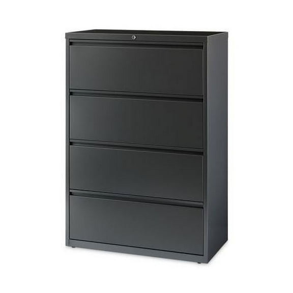 Hirsh Industries B690997 36 in. HL10000 Series Lateral File with 4-Drawer - Charcoal