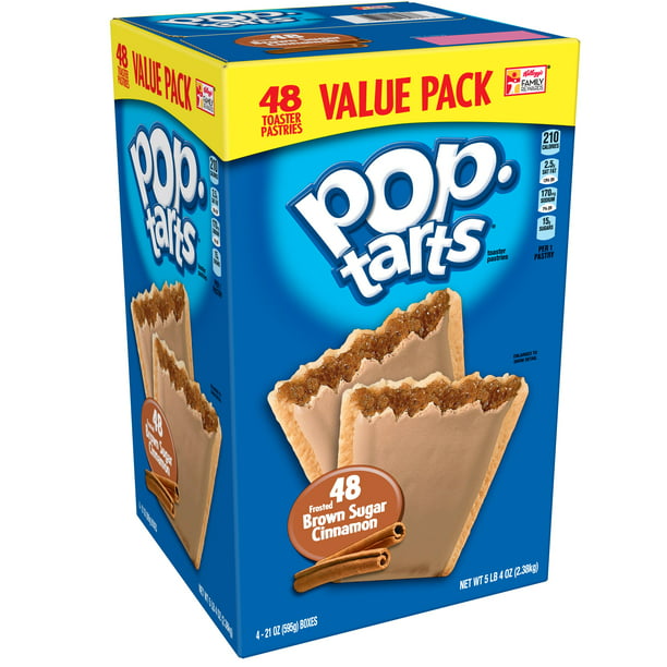 Pop Tarts Breakfast Toaster Pastries Frosted Brown Sugar Cinnamon 48ct 84oz