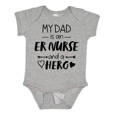 

Inktastic My Dad is an ER Nurse and a Hero Gift Baby Boy or Baby Girl Bodysuit