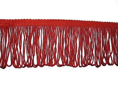 6 Burgundy Chainette Fringe Trim with FREE Matching French Gimp ~ 4 YARDS or MORE ~ GREAT VALUE! 