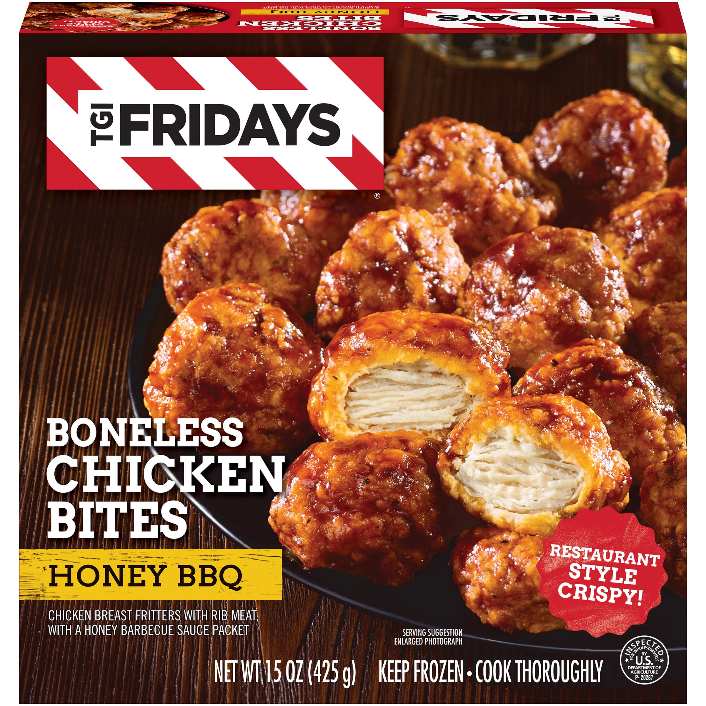 Tgi Fridays Honey Bbq Boneless Chicken Bites Frozen Snacks 15 Oz Box Walmart Com Walmart Com