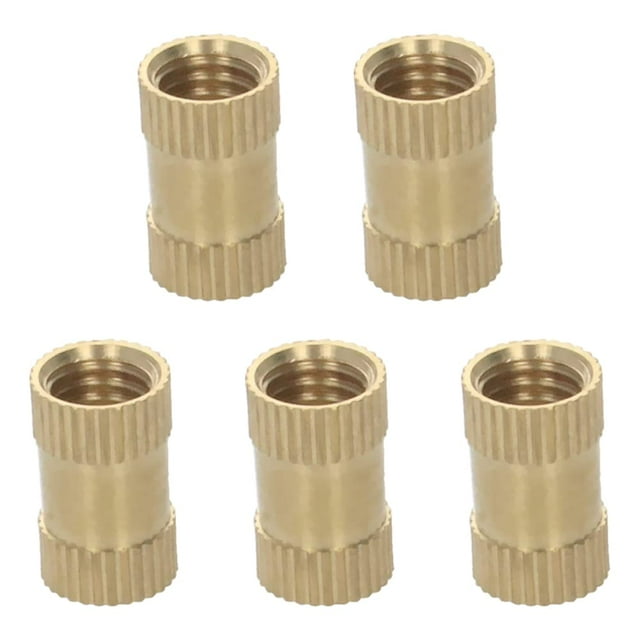 HUGFEGWE M2x3mm Female Thread Knurled Nuts Hx3.2mm OD Brass Threaded Insert Embedment Nuts Hydraulic Welded Joint Injection Molding Assortment Kit for 3D Printing Injection Molding 80PCS UA824-6507