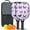 Black-1, variant on Pickleball Paddles Set Of 2, Fiberglass Surface, Vintage Floral & Butterfly, 4 Balls & Bag