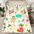 thumbnail image 2 of Castle Fairy Cartoon Animal 4pcs Bed Sheets for Child,Merry Christmas King Sheets,Polka Dots Super Cozy Sheet Set,Breathable Home Decor, 2 of 7