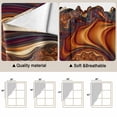 thumbnail image 5 of Swag Valance Curtains for Windows, Brown Orange Black Light Filtering Kitchen Curtains with Rod Pocket, Modern Tie-dyeing Ombre Abstract Art Window Treatment Valances for Living Room, 36x63 - 2 PCS, 5 of 9