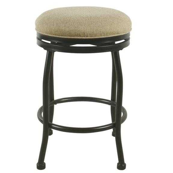 HomePop 24" Swivel Counter Stool, Beige Polyester