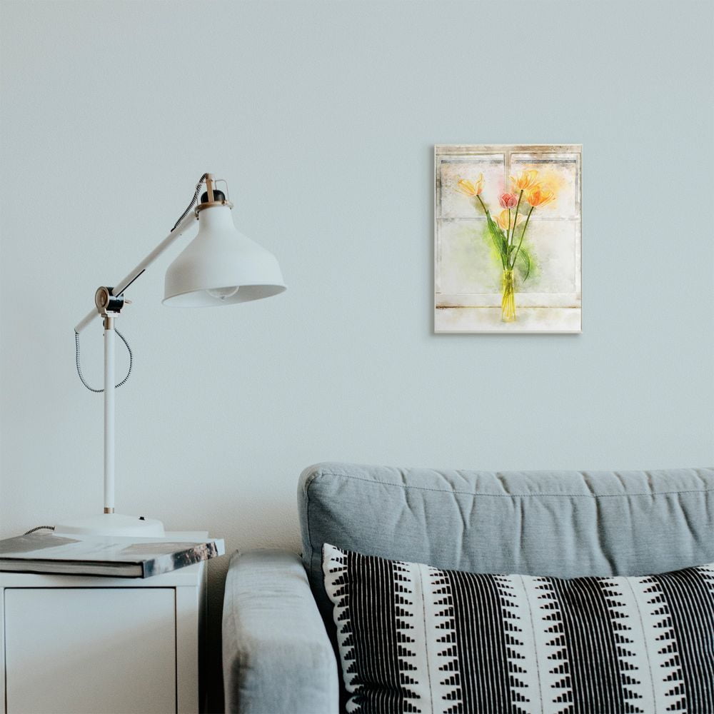 Stupell Industries Countryside Tulip Bouquet on Window Sill Designed by Ziwei Li