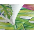 thumbnail image 4 of Ambesonne Plant Quilted Bedspread Set 3 Pcs, Abstract Colored Leaves, King Size, Multicolor, 4 of 5