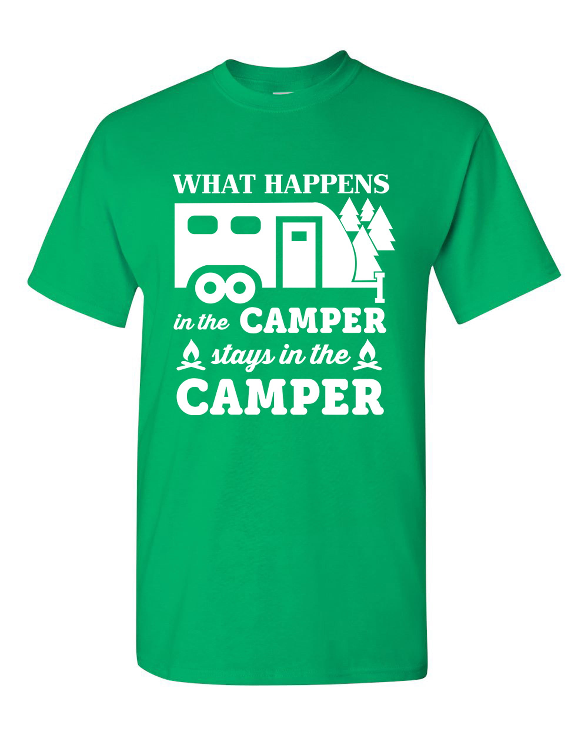 What Happens In The Camper Stays Funny Novelty Tops T-Shirt Womens tee TShirt 