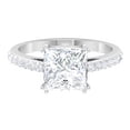 thumbnail image 5 of Empire Jewelry 14K White Gold Ring on Sale - 2 Ct Princess Cut Diamond Ring - Engagement Wedding Prong Setting Ring for Women - Elegant Party Wear Diamond Ring - Wedding Jewelry for Bridesmaids, 5 of 5