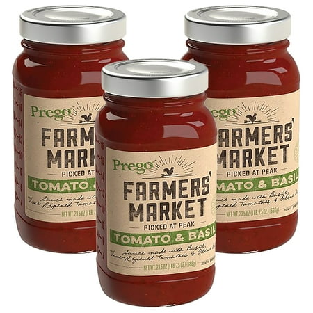 Plato Farmers Market Salmon - (3 Pack) Prego Farmers' Market Tomato & Basil Sauce, 23.5 oz.