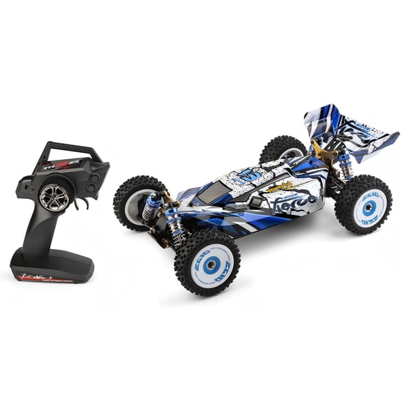 Bruce&Shark wltoys 47MPH Remote Control Car with Brushless Motor, Wltoys 124017 RC Car New V2 for Adults,Top Speed 4WD 1:12 Buggy with Metal Chassis,Gift for Kids (RTR)