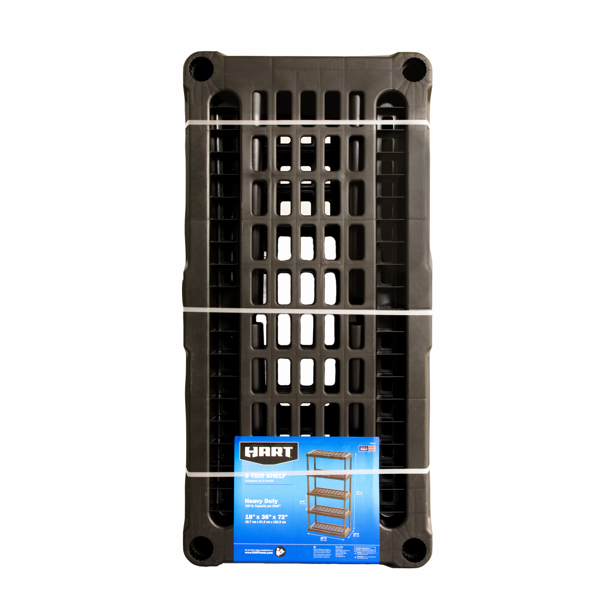 Hart 5-Tier Ventilated Plastic Shelving Unit, 72" H photo 2