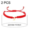 thumbnail image 2 of 2 piezas pulsera de la amistad cuerda trenzada pulsera encanto ajustable hecho a mano, 2 of 6