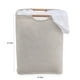 thumbnail image 3 of Cesto de ropa plegable | Cesto portátil estrecho para ropa sucia y sábanas | Cesto de tela plegable para el hogar, el dormitorio y el baño | Tela de saco beige, 3 of 8