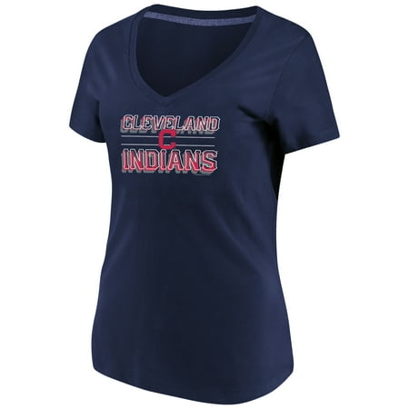 - Women's Majestic Navy Cleveland Indians Compulsion to Win Plus Size V-Neck T-Shirt