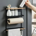 thumbnail image 2 of Magnetic Sticker Storage Refrigerator Shelf Kitchen Spice Paper Towel Cling Film Hanger, 2 of 6