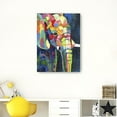 thumbnail image 4 of 40" Bright Multi Color Elephant Canvas Wall Art, 4 of 5